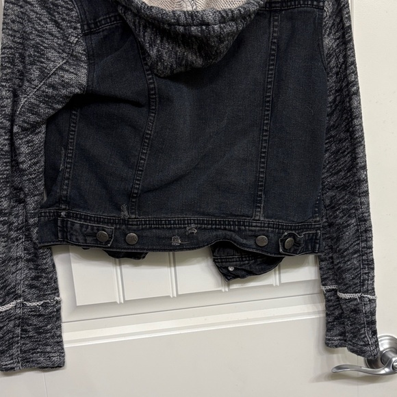 Free People Distressed Black and Gray Women's Jacket - Picture 9 of 10